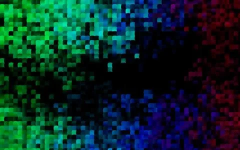 Dark Multicolor, Rainbow vector template with crystals, rectangles. Stock Illustration