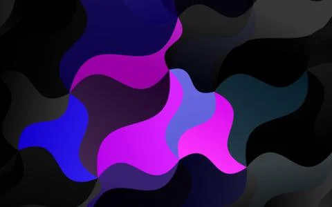 Dark Multicolor, Rainbow vector template with bubble shapes. 스톡 일러스트