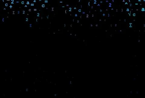 Dark Multicolor, Rainbow vector template with math simbols. 스톡 일러스트