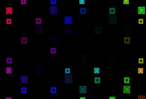 Dark Multicolor, Rainbow vector template with circles, rectangles. Stock Illustration