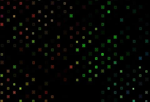 Dark Multicolor, Rainbow vector template with circles, rectangles. Stock Illustration