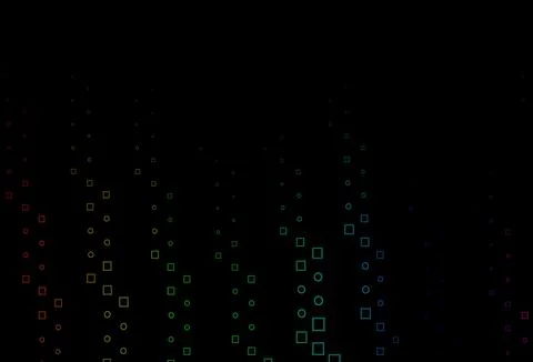 Dark Multicolor, Rainbow vector template with square style. Stock Illustration