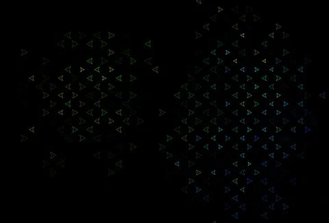Dark Multicolor, Rainbow vector texture in triangular style. Illustrazione stock