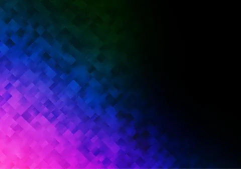 Dark Multicolor, Rainbow vector texture in rectangular style. Stock Illustration