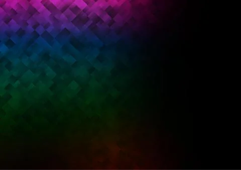 Dark Multicolor, Rainbow vector texture in rectangular style. Stock Illustration