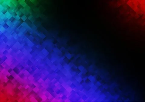 Dark Multicolor, Rainbow vector texture in rectangular style. Stock Illustration