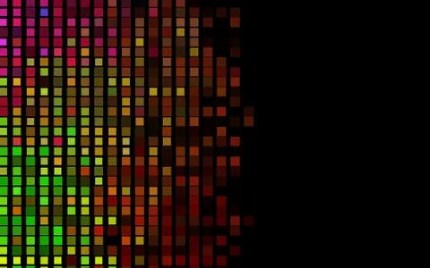 Dark Multicolor, Rainbow vector texture in rectangular style. Stock Illustration