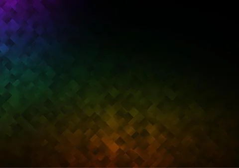Dark Multicolor, Rainbow vector texture in rectangular style. Stock Illustration