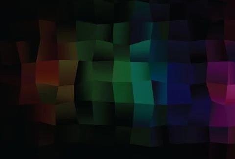 Dark Multicolor, Rainbow vector texture with rectangular style. Stock Illustration