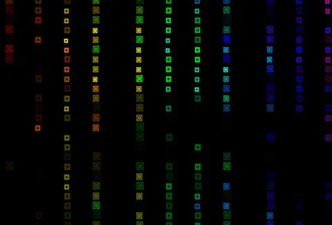 Dark Multicolor, Rainbow vector texture in rectangular, circular style. Illustrazione stock