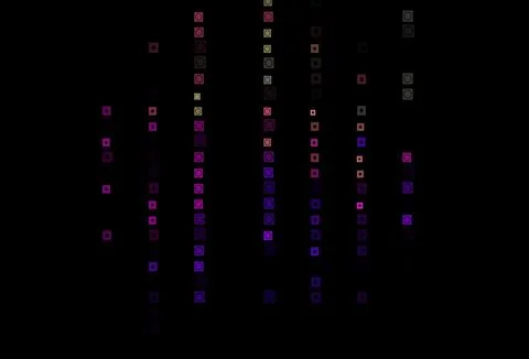 Dark Multicolor, Rainbow vector texture in rectangular, circular style. Stock Illustration