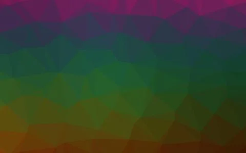 Dark Multicolor, Rainbow vector triangle mosaic template. イラスト素材