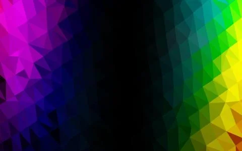 Dark Multicolor, Rainbow vector triangle mosaic texture. 스톡 일러스트