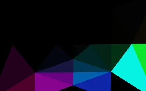 Dark Multicolor, Rainbow vector triangle mosaic cover. Stock Illustration