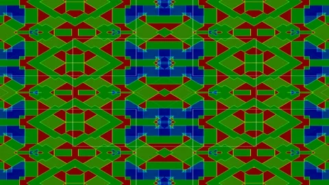 Dark Multicolor Techno Geometric Pattern Motion Loop Stock Footage 197489849