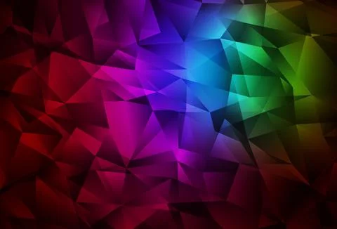 Dark Multicolor vector abstract polygonal pattern. イラスト素材
