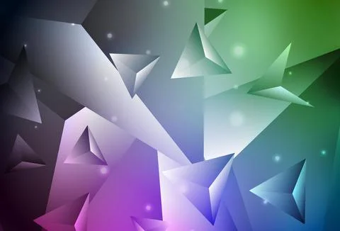 Dark Multicolor vector abstract polygonal pattern. Illustrazione stock