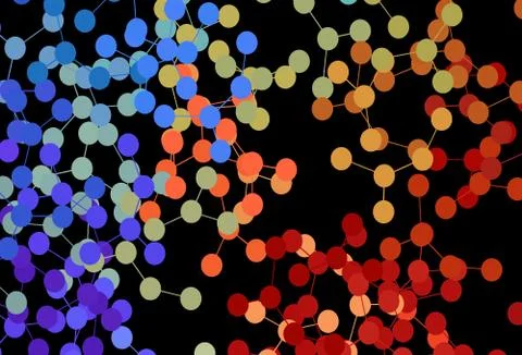 Dark Multicolor vector backdrop with artificial intelligence data. 스톡 일러스트