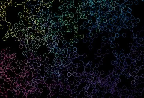 Dark Multicolor vector backdrop with artificial intelligence data. Stock Illustration