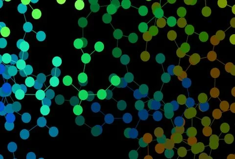 Dark Multicolor vector backdrop with artificial intelligence data. 스톡 일러스트