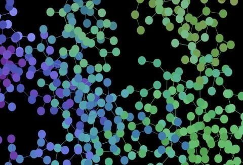 Dark Multicolor vector backdrop with artificial intelligence data. Stock Illustration