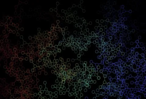 Dark Multicolor vector backdrop with artificial intelligence data. 스톡 일러스트