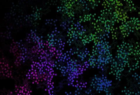 Dark Multicolor vector backdrop with artificial intelligence data. 스톡 일러스트