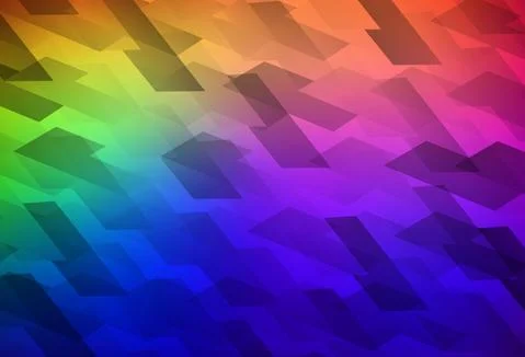 Dark Multicolor vector backdrop with rhombus. Stock Illustration