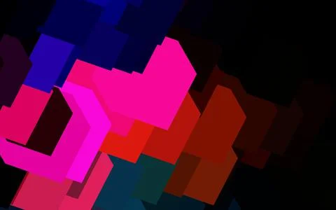 Dark Multicolor vector backdrop with rhombus. Stock Illustration