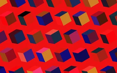 Dark Multicolor vector backdrop with rhombus. Stock Illustration