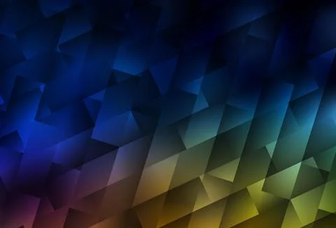 Dark Multicolor vector backdrop with rhombus. Stock Illustration