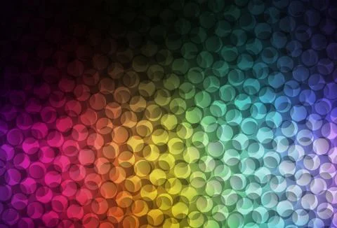 Dark Multicolor vector background with bubbles. Stock Illustration