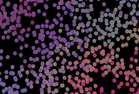 Dark Multicolor vector background with forms of artificial intelligence. イラスト素材