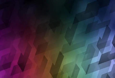Dark Multicolor vector background with rectangles. Stock Illustration