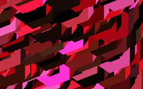 Dark Multicolor vector background with set of hexagons. Stock Illustration