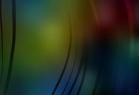 Dark Multicolor vector background with wry lines. Stock Illustration