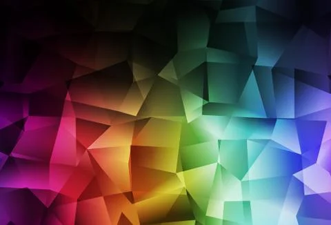 Dark Multicolor vector gradient triangles pattern. Stock Illustration