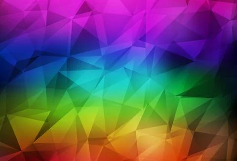 Dark Multicolor vector gradient triangles pattern. Stock Illustration