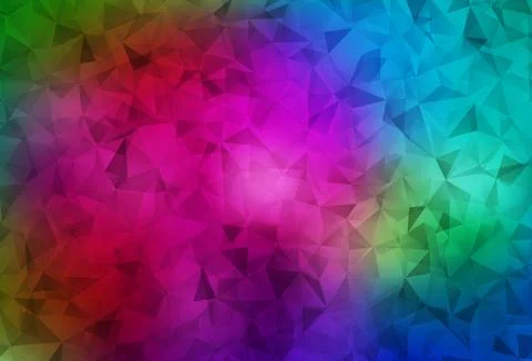 Dark Multicolor vector gradient triangles pattern. Illustrazione stock