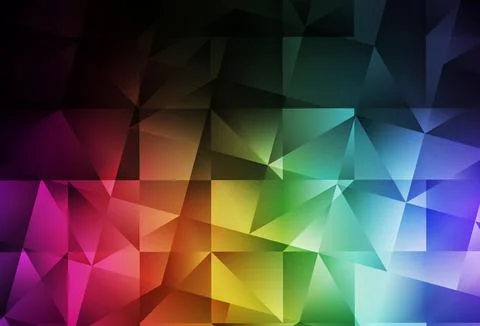 Dark Multicolor vector gradient triangles pattern. 스톡 일러스트