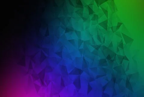 Dark Multicolor vector gradient triangles pattern. イラスト素材