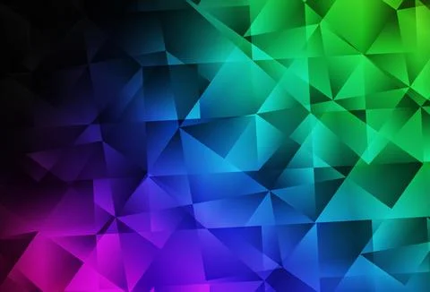 Dark Multicolor vector gradient triangles texture. Stockillustratie