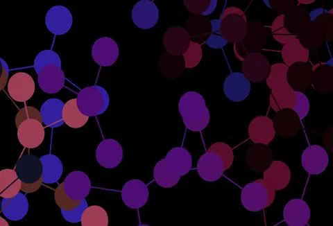 Dark Multicolor vector pattern with artificial intelligence network. Stock Illustration