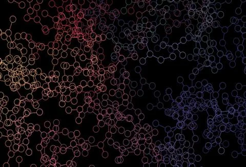 Dark Multicolor vector pattern with artificial intelligence network. Stock Illustration