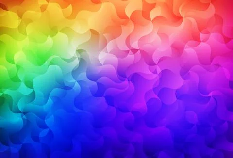 Dark Multicolor vector pattern with curved lines. Illustrazione stock