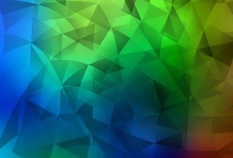 Dark Multicolor vector pattern with polygonal style. Illustrazione stock