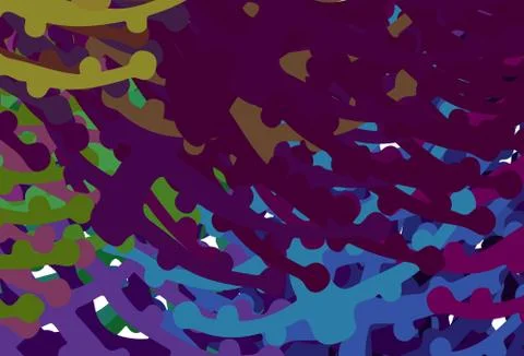 Dark Multicolor vector pattern with random forms. Stock Illustration