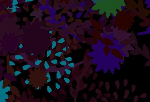 Dark Multicolor vector pattern with random forms. 库存插图
