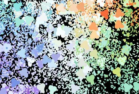 Dark Multicolor vector pattern with random forms. 스톡 일러스트