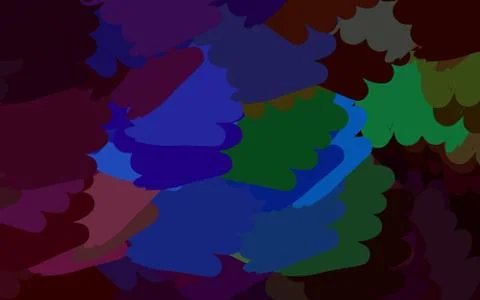 Dark Multicolor vector pattern with random forms. Illustrazione stock